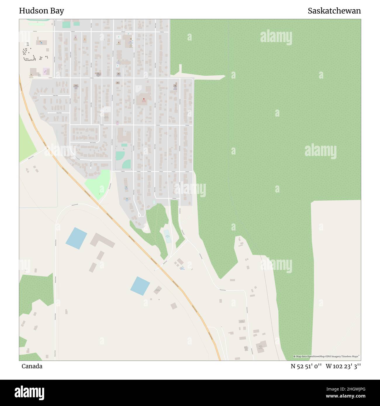 Hudson Bay, Canada, Saskatchewan, N 52 51' 0'', W 102 23' 3'', map