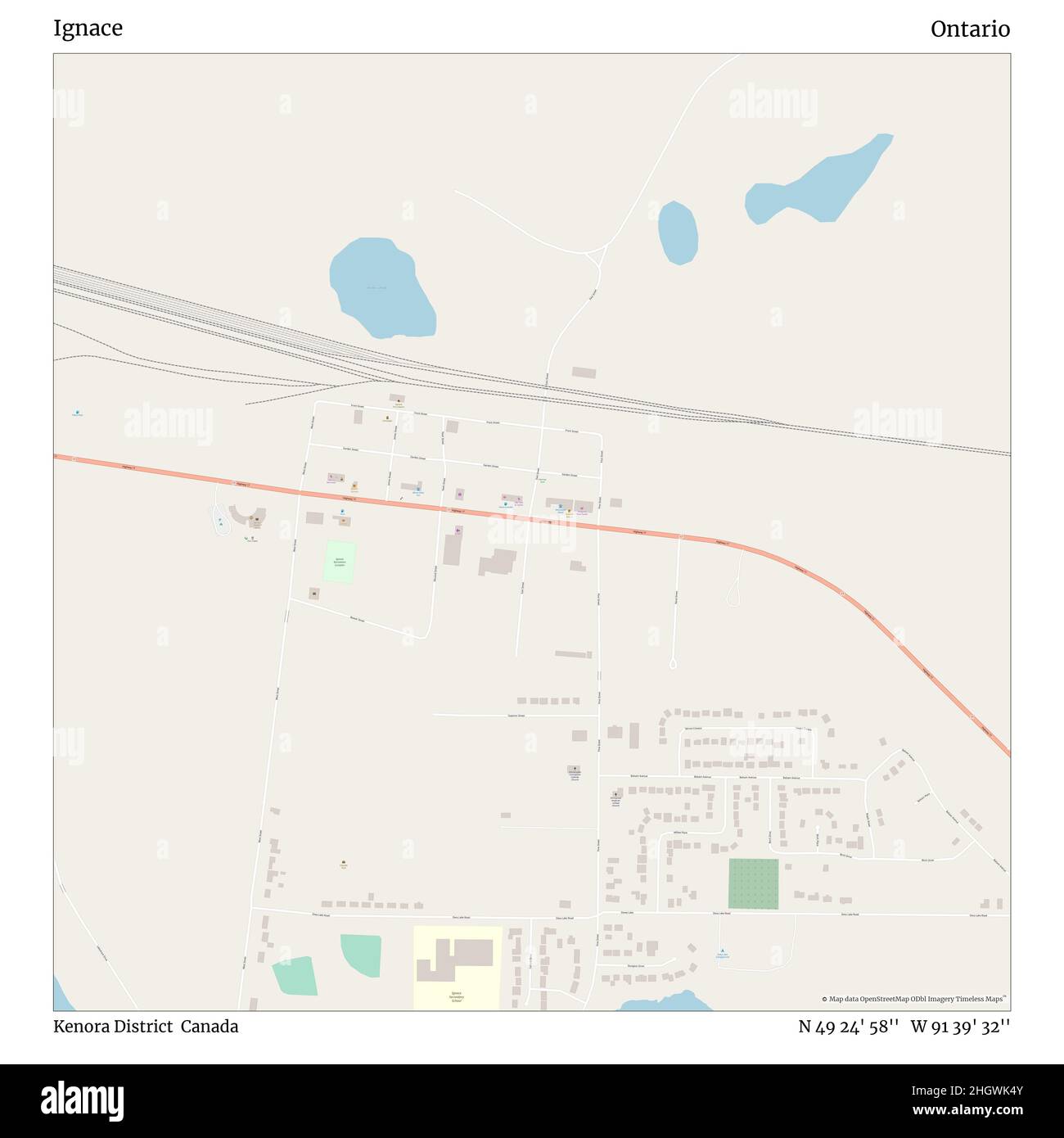 Map of ignace ontario hires stock photography and images Alamy