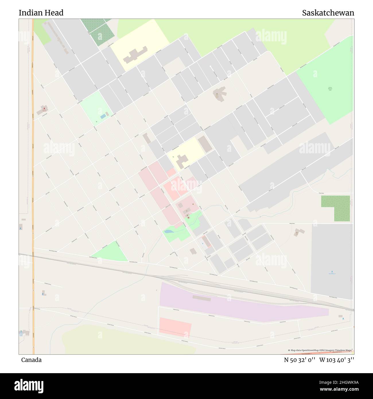 Indian Head Saskatchewan Map Indian Head, Canada, Saskatchewan, N 50 32' 0'', W 103 40' 3'', Map,  Timeless Map Published In 2021. Travelers, Explorers And Adventurers Like  Florence Nightingale, David Livingstone, Ernest Shackleton, Lewis And Clark