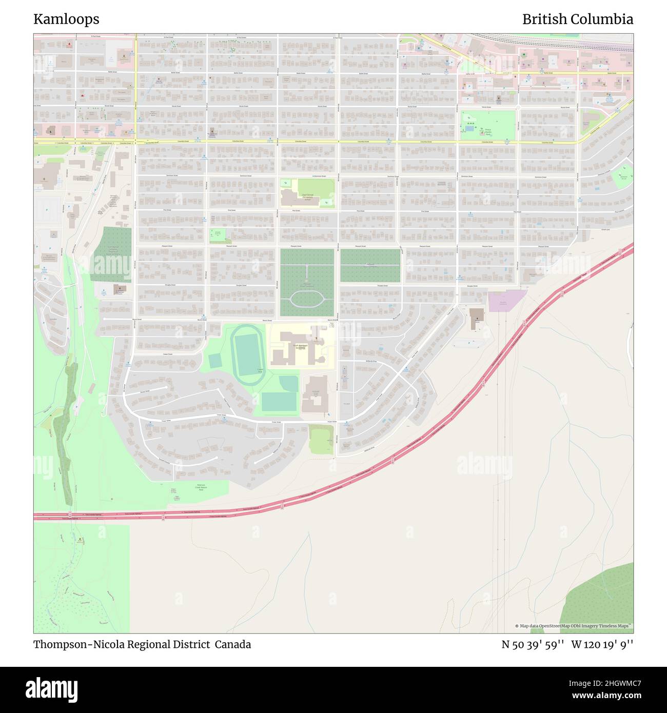Kamloops map Cut Out Stock Images & Pictures Alamy