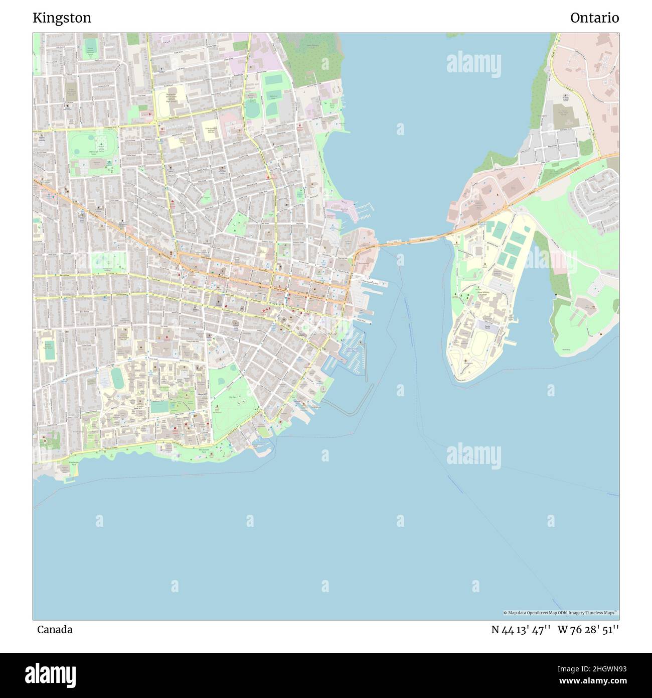 Kingston ontario map Cut Out Stock Images & Pictures Alamy