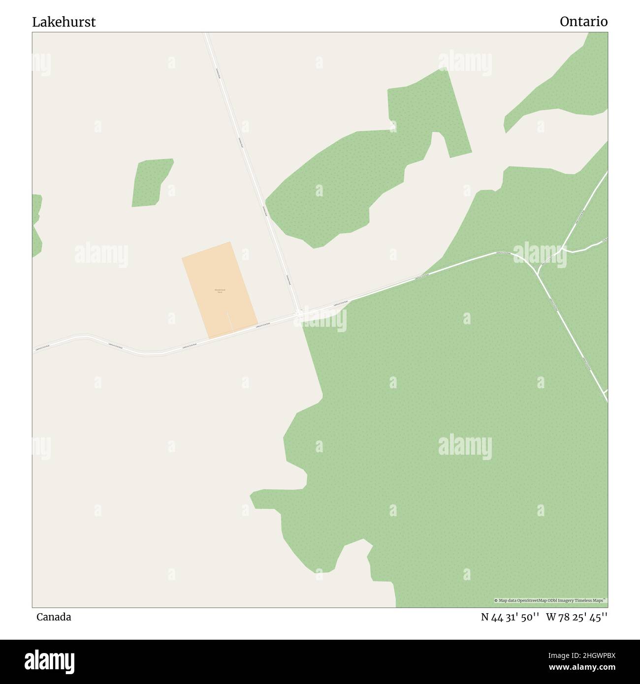 Lakehurst, Canada, Ontario, N 44 31' 50'', W 78 25' 45'', map, Timeless