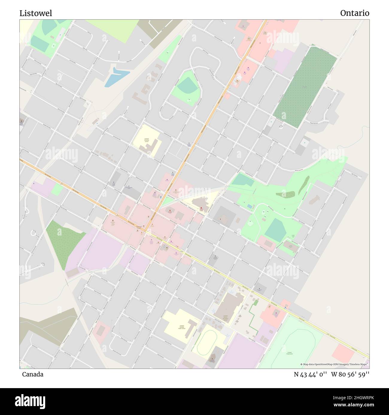 Map of listowel ontario hires stock photography and images Alamy