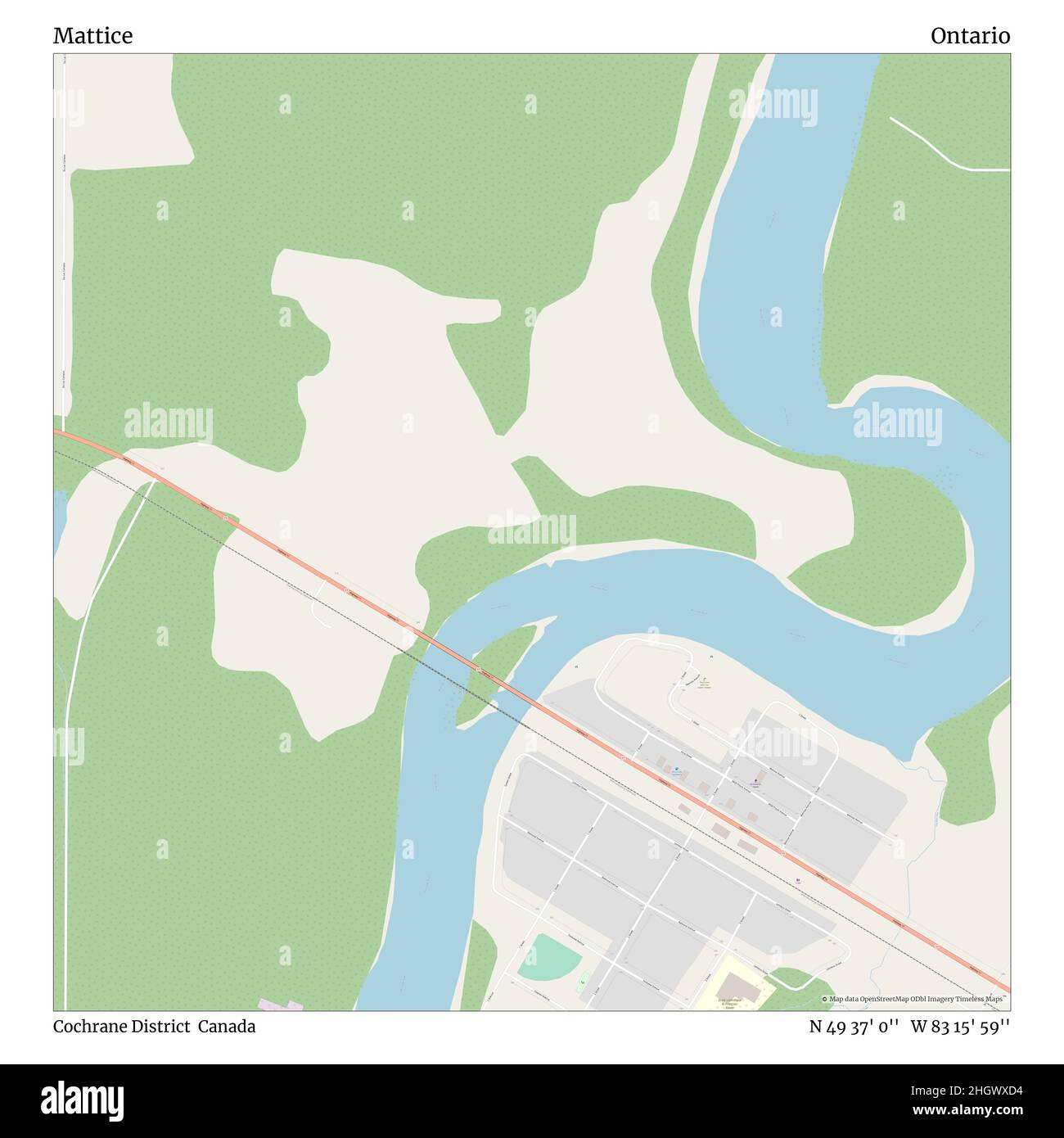Cochrane ontario map hires stock photography and images Alamy