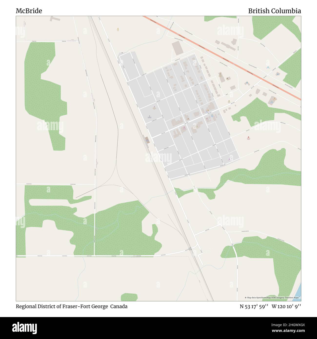Mcbride british columbia map Cut Out Stock Images & Pictures Alamy