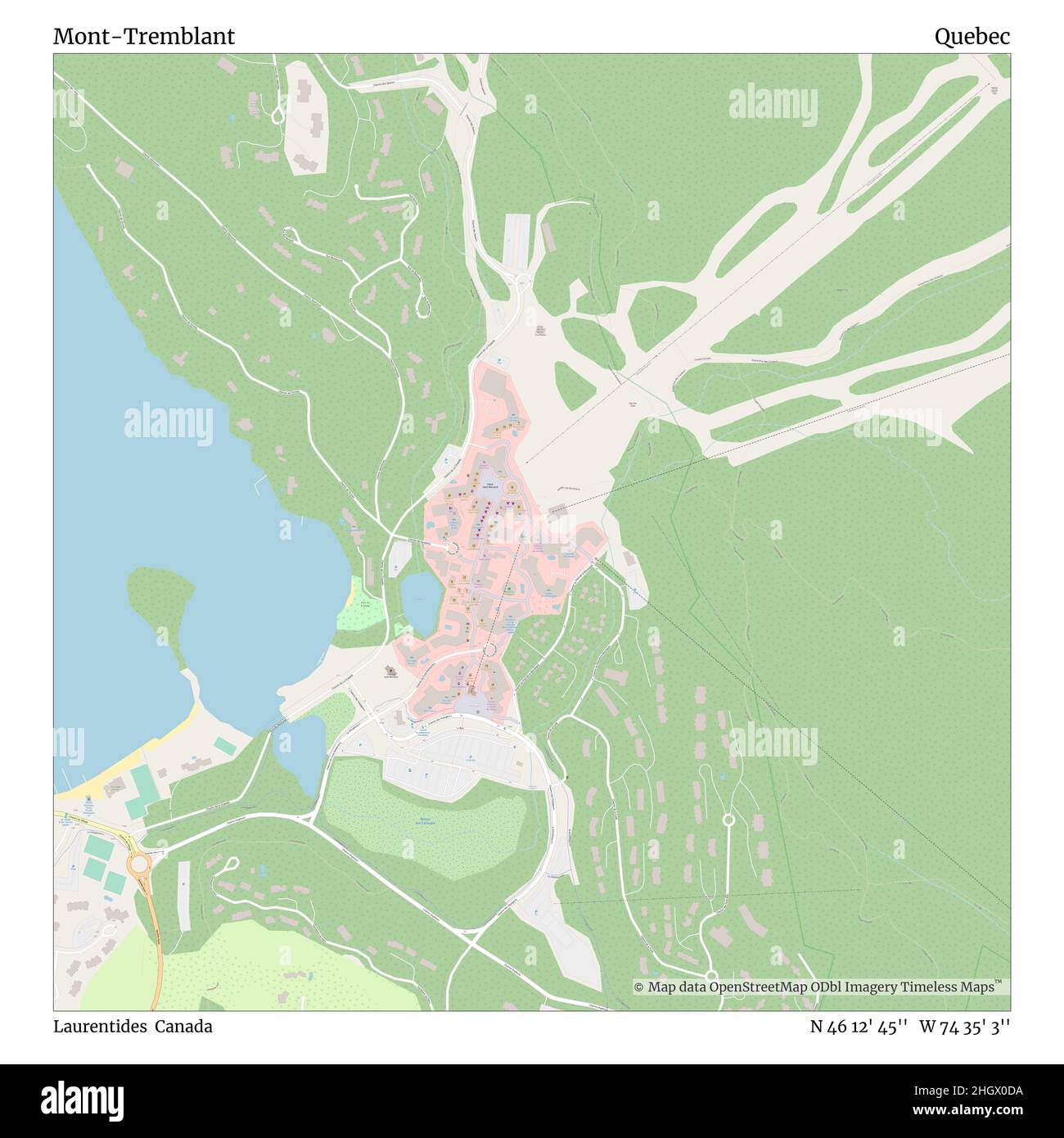 Mont Tremblant Pedestrian Village Map Map Of Mont Tremblant Quebec High Resolution Stock Photography And Images -  Alamy