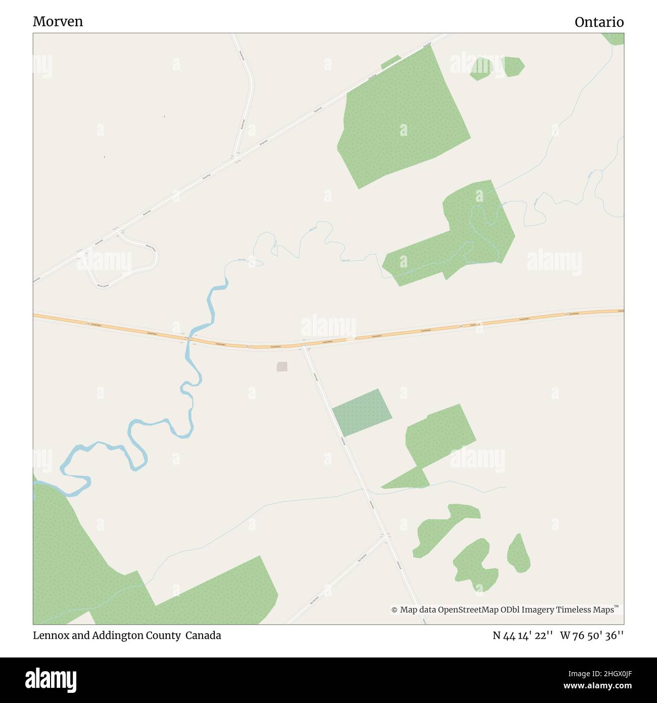 Morven, Lennox And Addington County, Canada, Ontario, N 44 14' 22'', W 