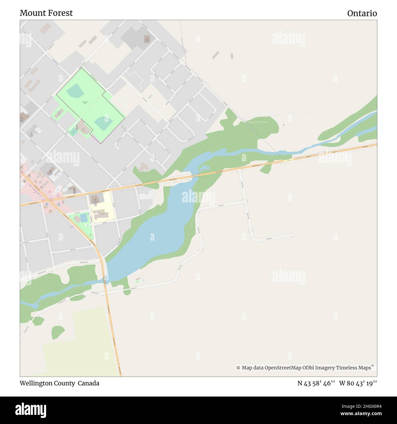 Mount Forest Ontario Map Mount Forest Ontario Cut Out Stock Images & Pictures - Alamy