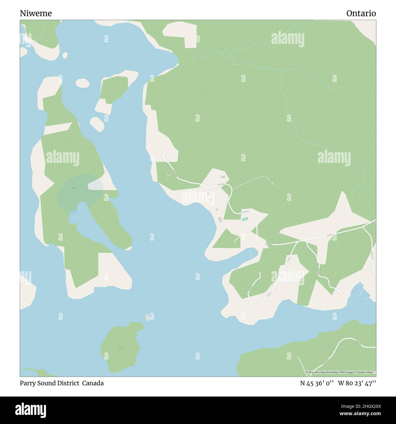 Map of parry sound ontario hires stock photography and images Alamy