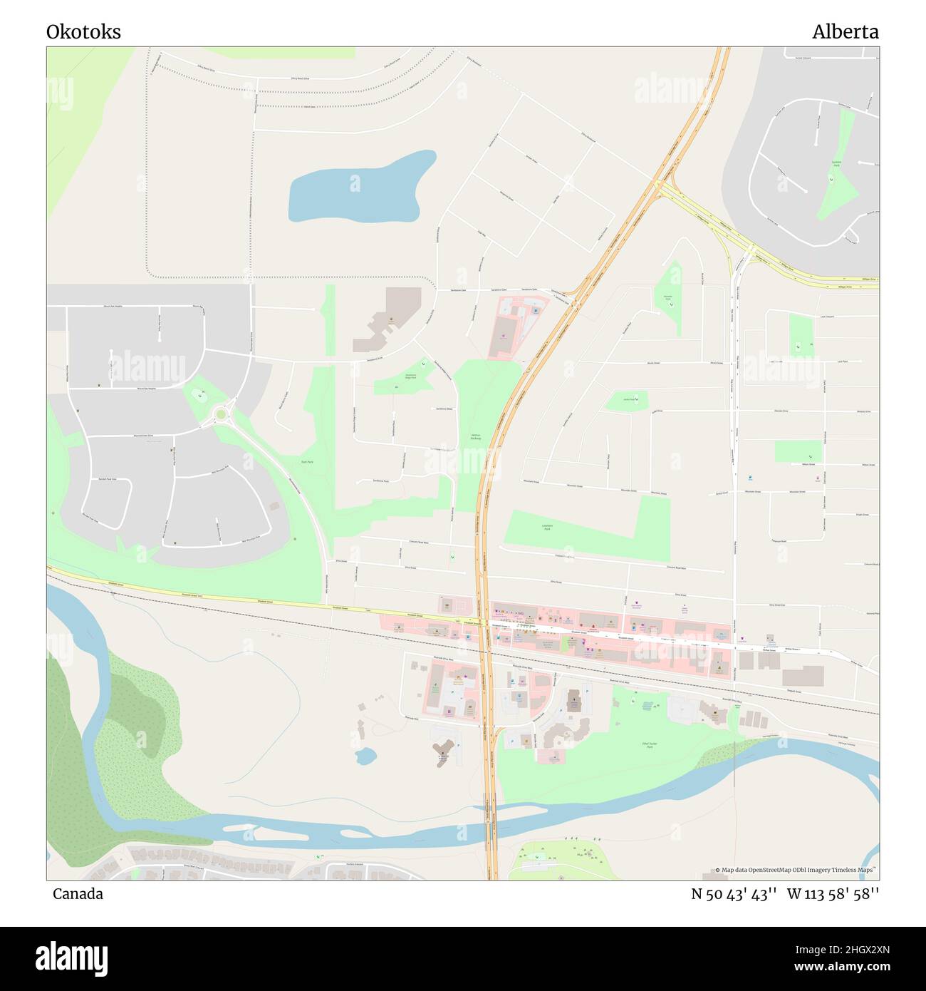 Map of okotoks alberta Cut Out Stock Images & Pictures - Alamy