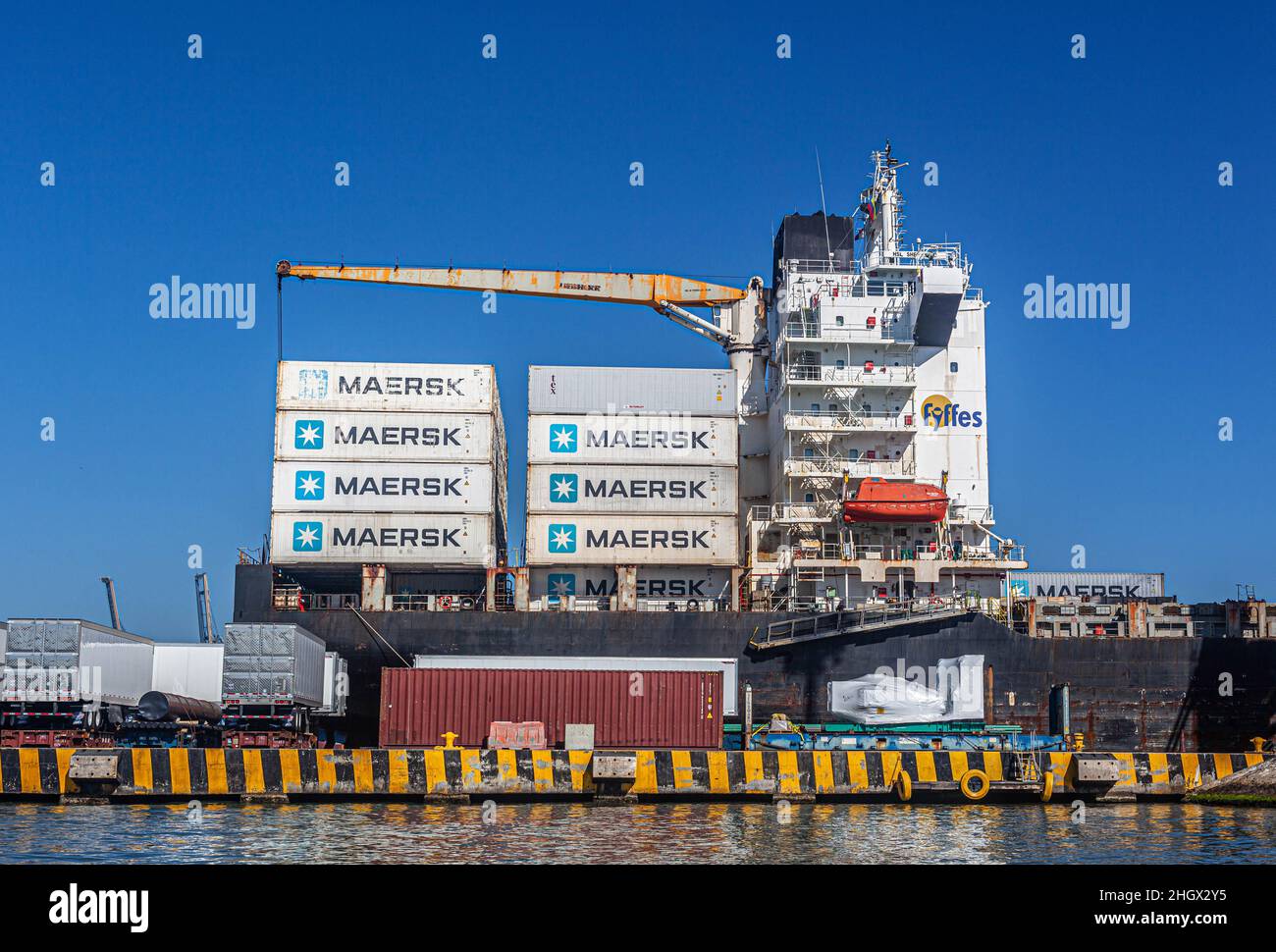 Seaborne trade, Cartagena de Indias, Colombia. Stock Photo