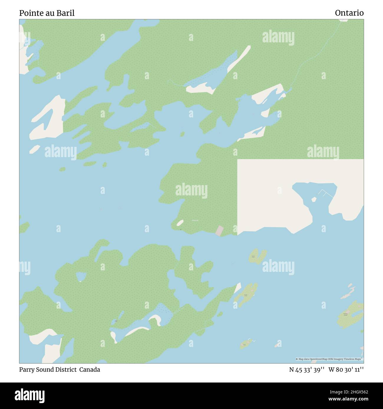 Pointe au baril map Cut Out Stock Images & Pictures Alamy