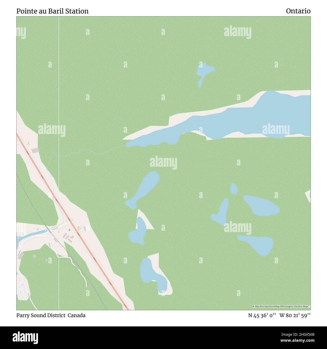 Pointe au baril station map hires stock photography and images Alamy