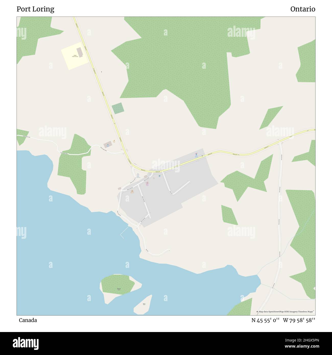 Port loring ontario map Cut Out Stock Images & Pictures Alamy