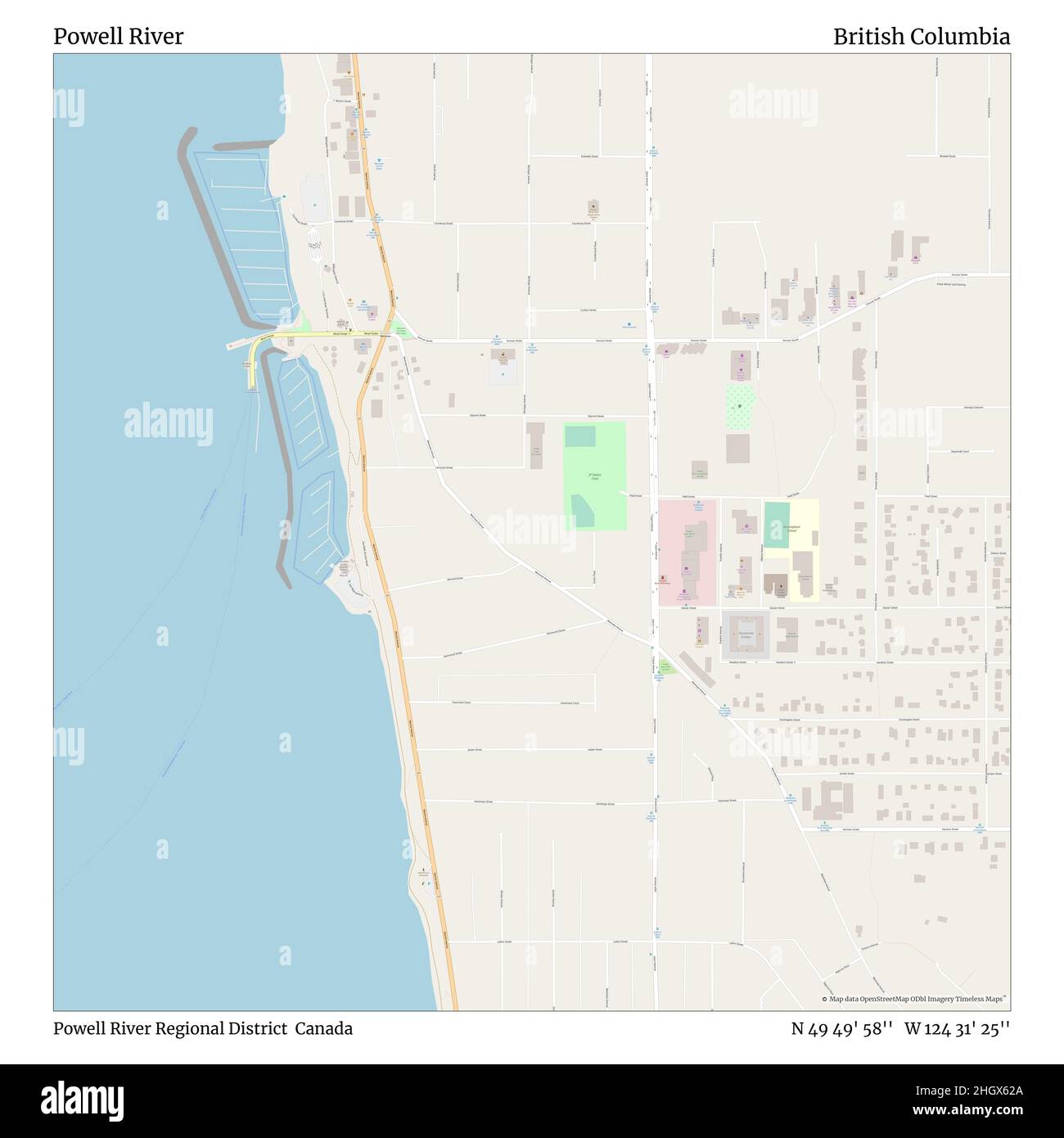 Map of powell river hires stock photography and images Alamy