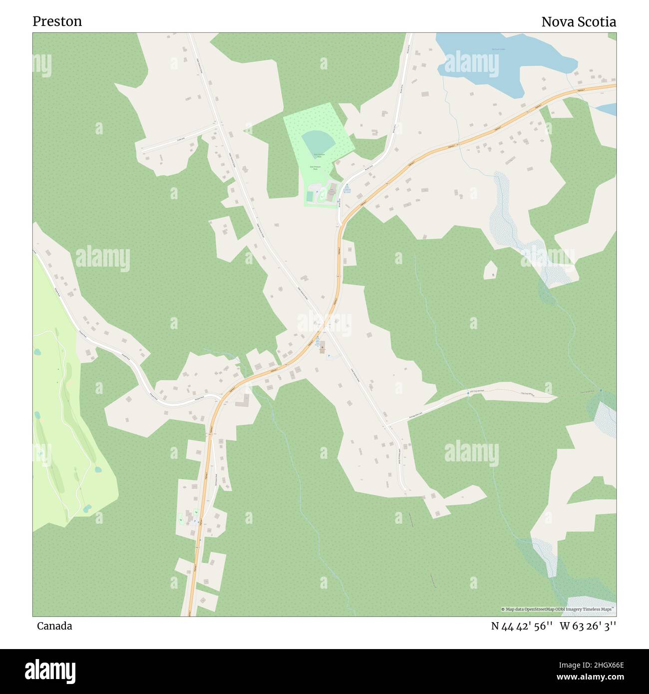 Preston, Canada, Nova Scotia, N 44 42' 56'', W 63 26' 3'', map