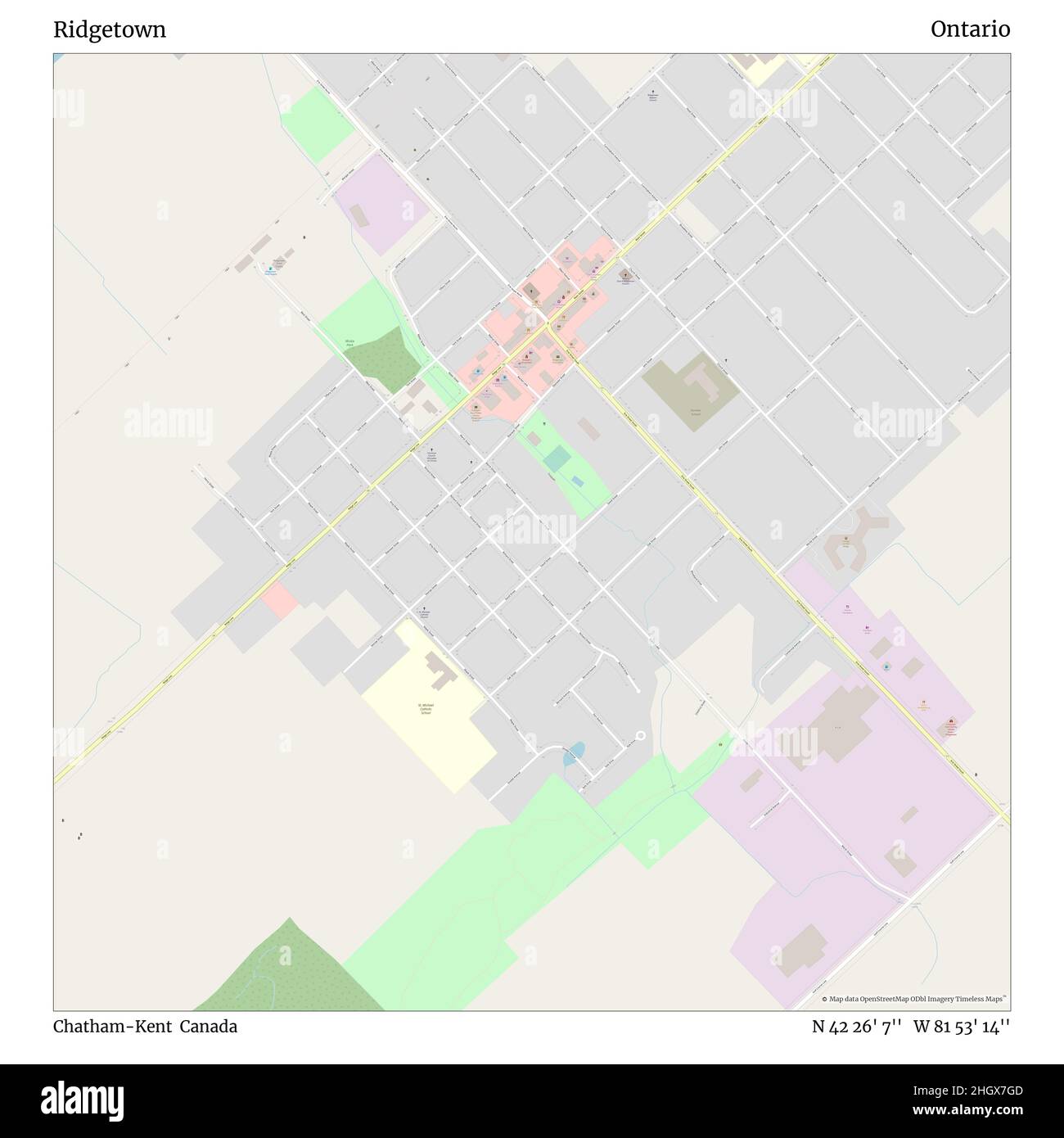 Street Map Of Chatham Ontario Map Of Chatham Ontario High Resolution Stock Photography And Images - Alamy
