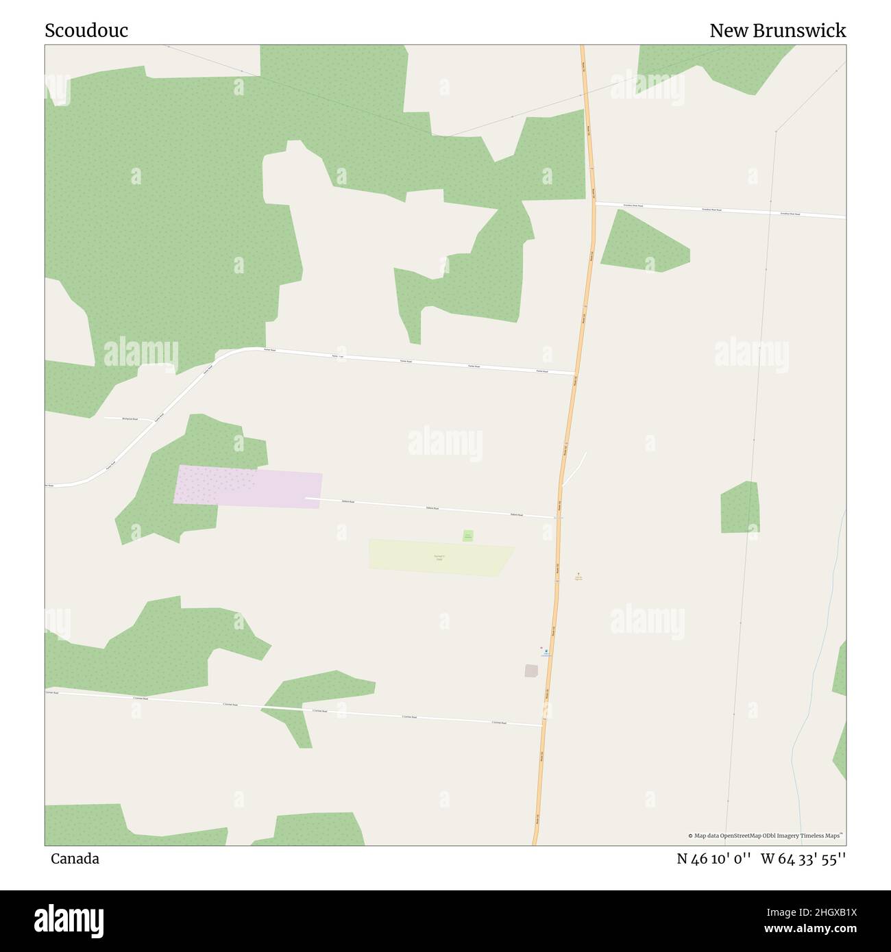 Scoudouc, Canada, New Brunswick, N 46 10' 0'', W 64 33' 55'', map