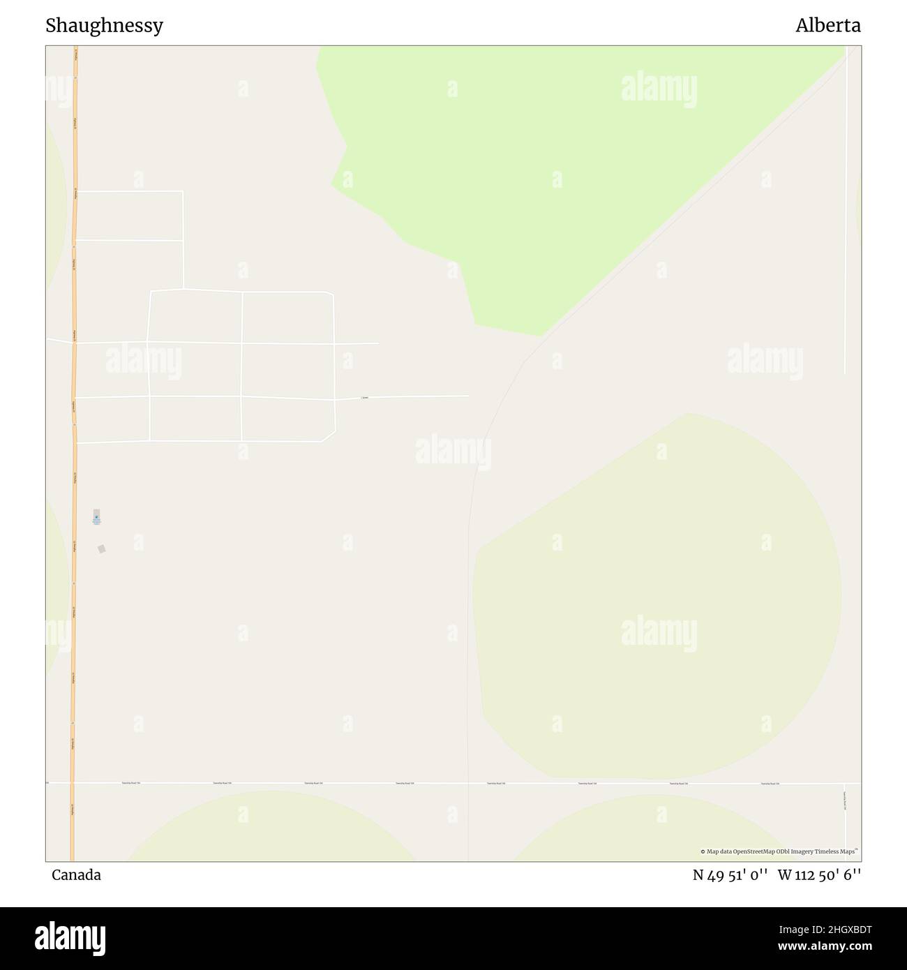 Shaughnessy, Canada, Alberta, N 49 51' 0'', W 112 50' 6'', map
