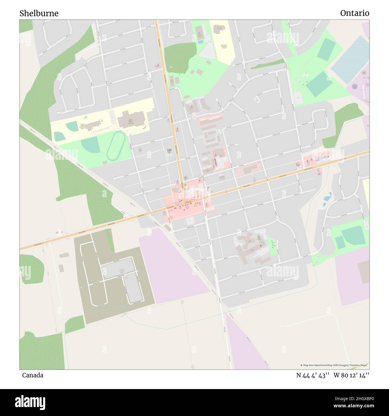 Map Of Shelburne Ontario Shelburne Ontario Map High Resolution Stock Photography And Images - Alamy