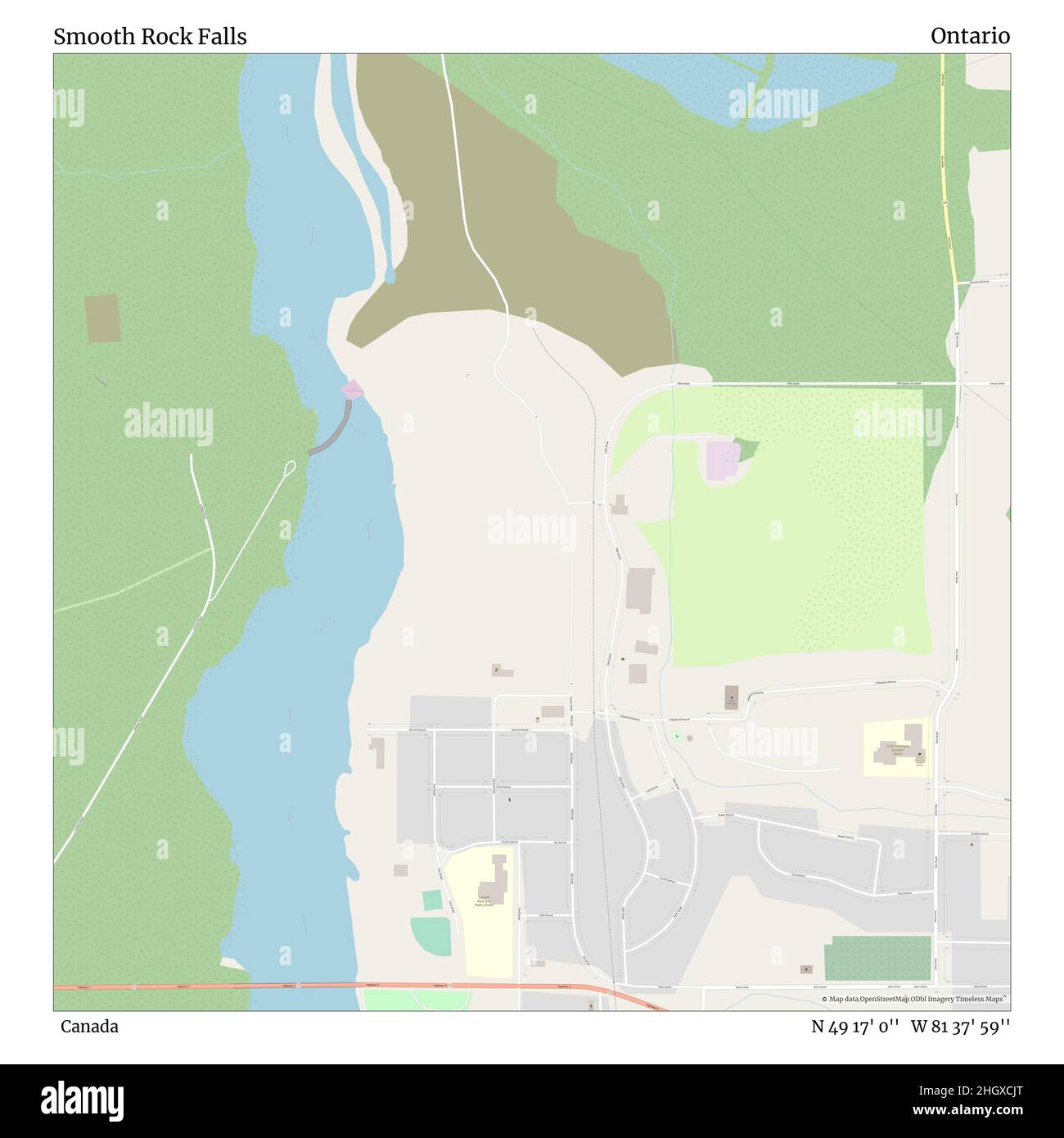 Map of smooth rock falls Cut Out Stock Images & Pictures Alamy