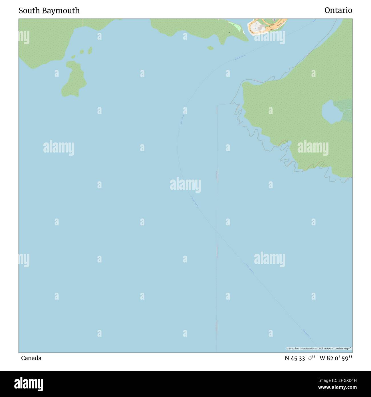 Map of south baymouth Cut Out Stock Images & Pictures Alamy