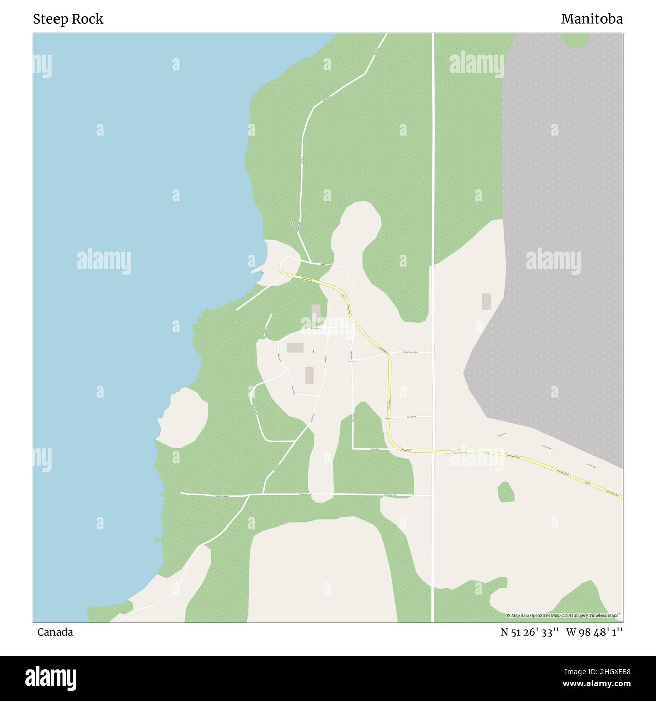Steep Rock Manitoba Map Steep Rock, Canada, Manitoba, N 51 26' 33'', W 98 48' 1'', Map, Timeless Map  Published In 2021. Travelers, Explorers And Adventurers Like Florence  Nightingale, David Livingstone, Ernest Shackleton, Lewis And Clark