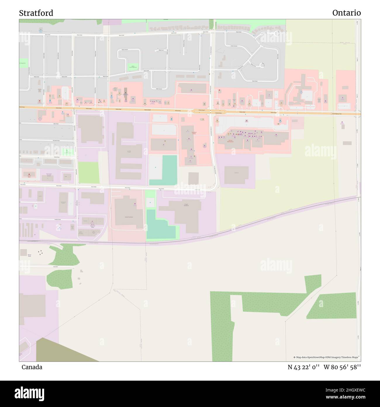 Map of stratford Cut Out Stock Images & Pictures - Alamy