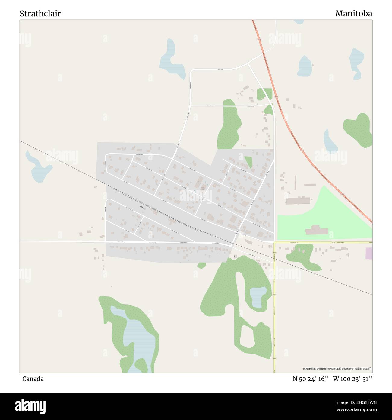 Strathclair, Canada, Manitoba, N 50 24' 16'', W 100 23' 51'', map