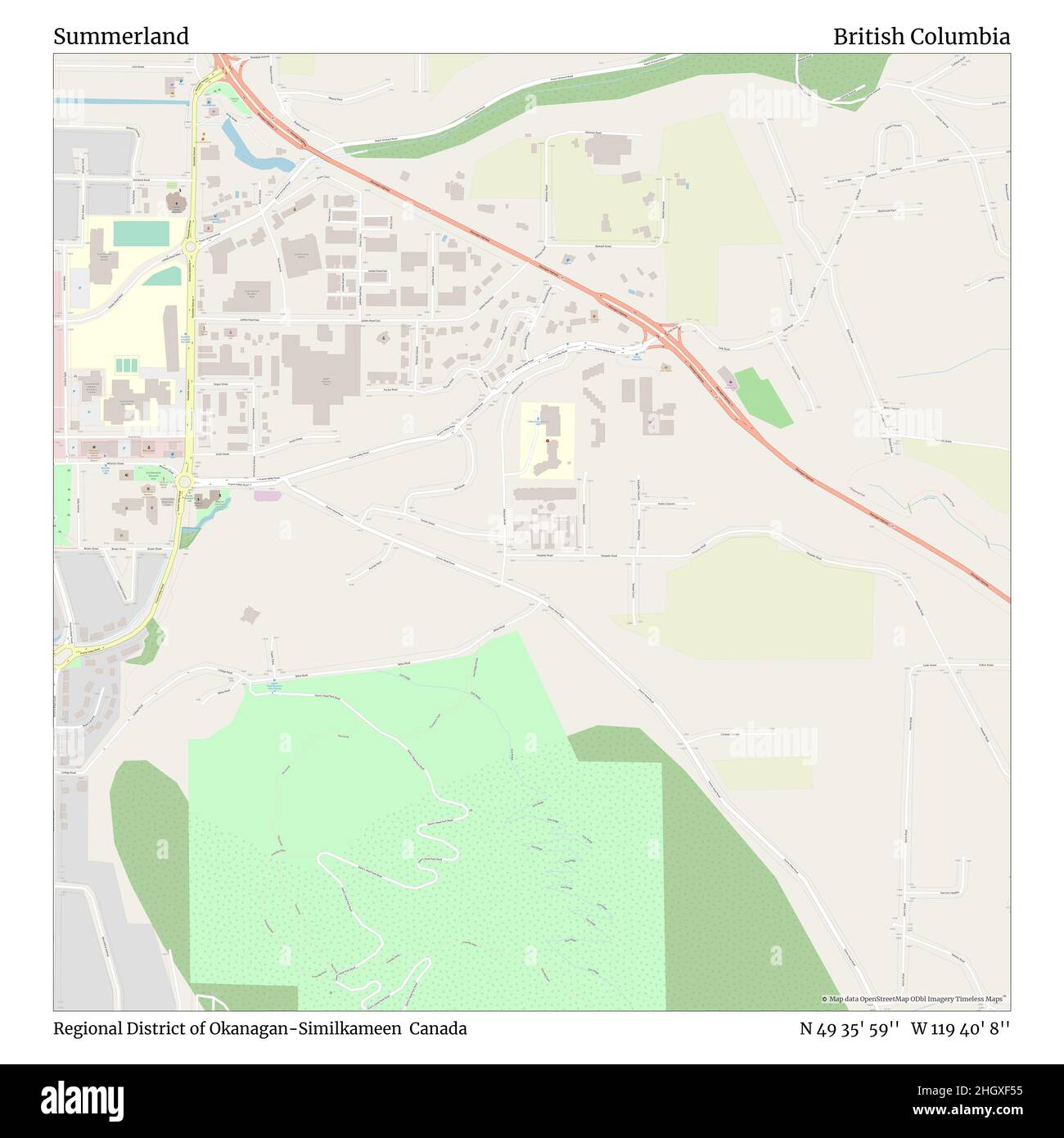 District Of Summerland Mapping Summerland Map Cut Out Stock Images & Pictures - Alamy