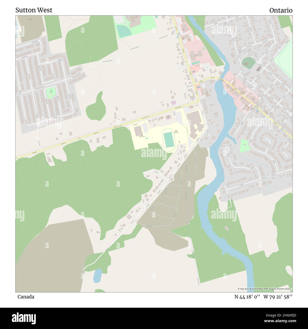 Map of sutton ontario Cut Out Stock Images & Pictures Alamy