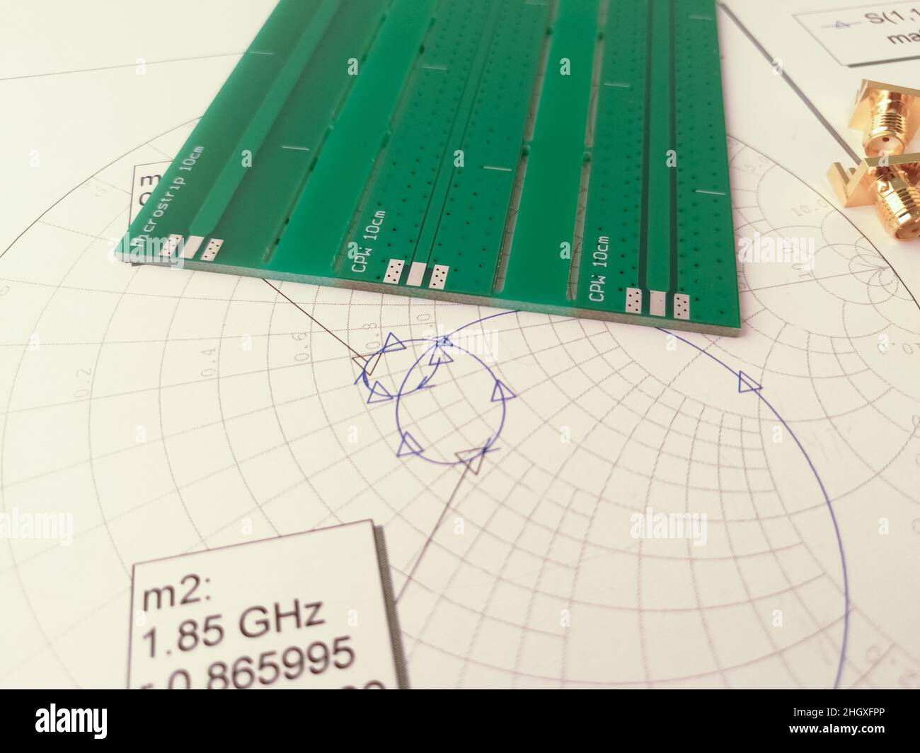 Radio frequency transmission line and microwave printed circuit board
