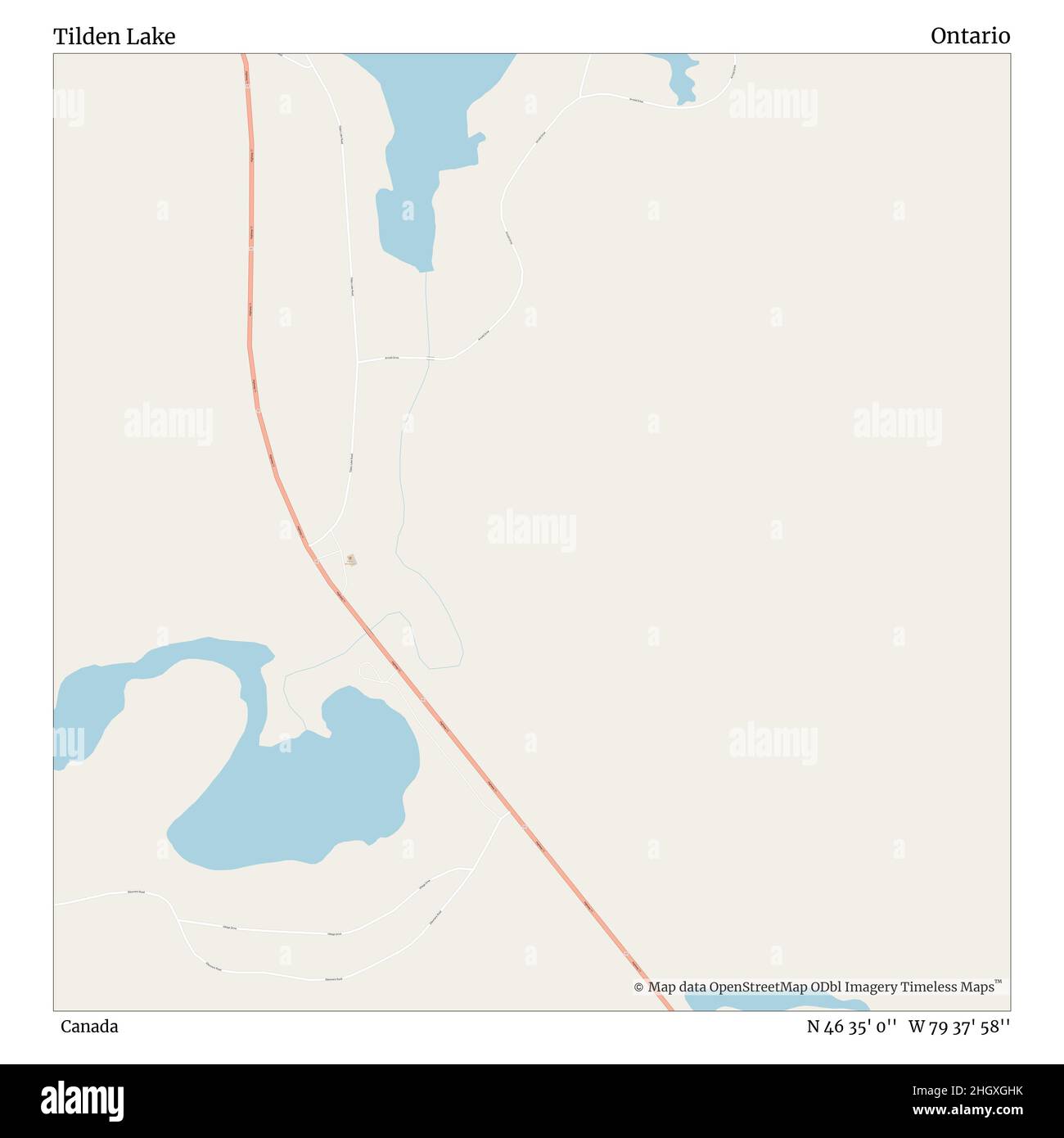 Tilden lake ontario map Cut Out Stock Images & Pictures Alamy