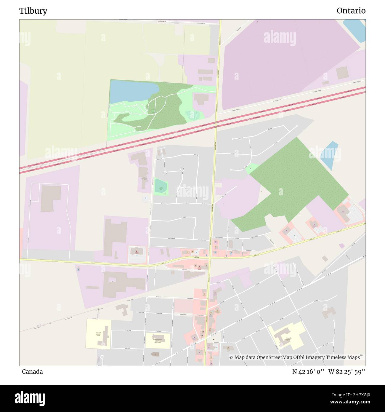 Map of tilbury ontario hires stock photography and images Alamy