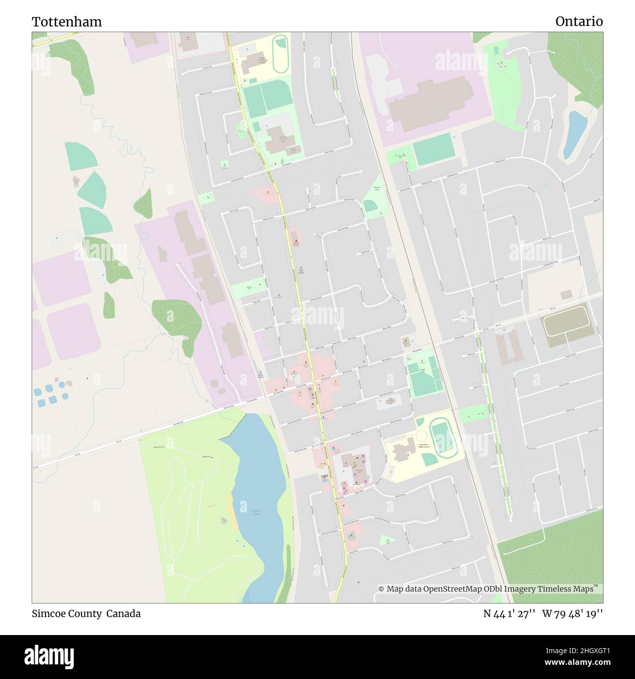 Map Of Tottenham Ontario Tottenham, Simcoe County, Canada, Ontario, N 44 1' 27'', W 79 48' 19'', Map,  Timeless Map Published In 2021. Travelers, Explorers And Adventurers Like  Florence Nightingale, David Livingstone, Ernest Shackleton, Lewis And