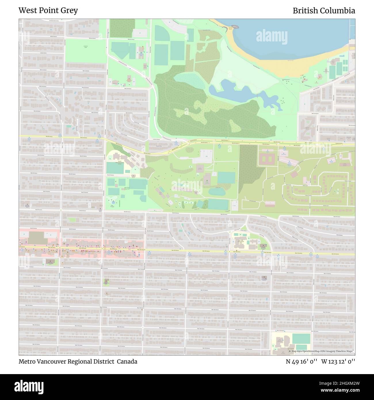 Point Grey Vancouver Map West Point Grey, Metro Vancouver Regional District, Canada, British  Columbia, N 49 16' 0'', W 123 12' 0'', Map, Timeless Map Published In 2021.  Travelers, Explorers And Adventurers Like Florence Nightingale, David