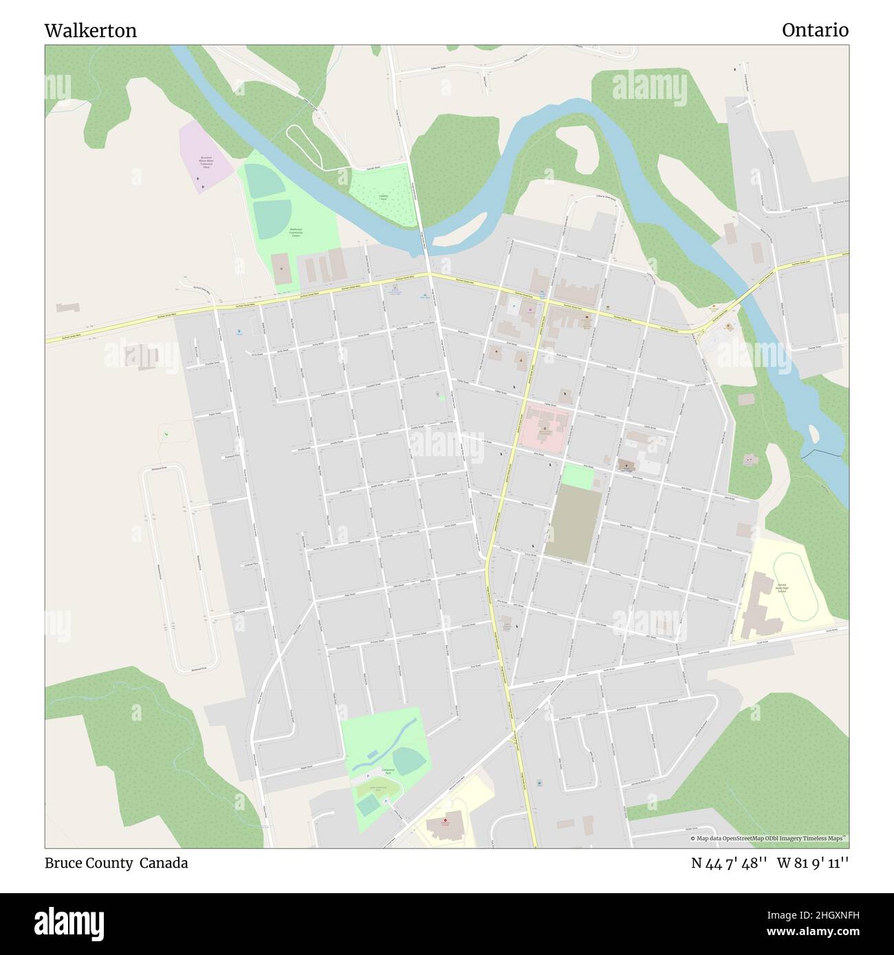 Walkerton map Cut Out Stock Images & Pictures Alamy