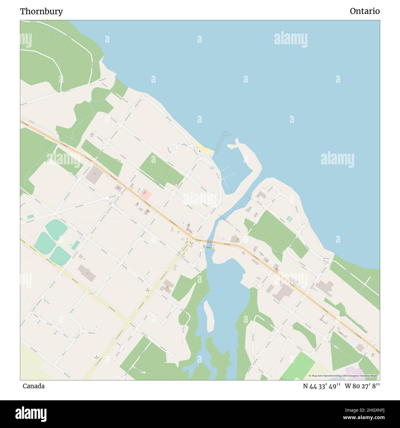 Map Of Thornbury Ontario Thornbury Ontario High Resolution Stock Photography And Images - Alamy