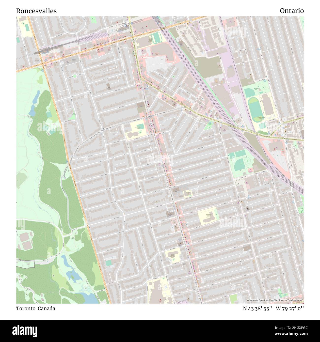 Queen And Roncesvalles Map Roncesvalles Toronto High Resolution Stock Photography And Images - Alamy
