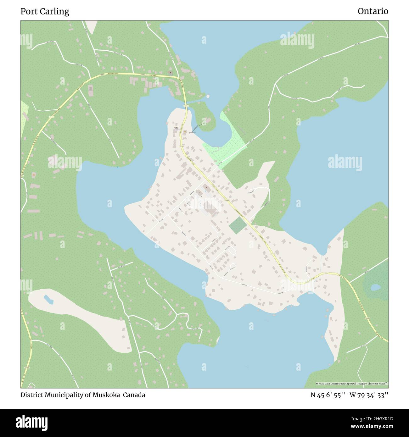 Port Carling Ontario Map Port Carling Ontario High Resolution Stock Photography And Images - Alamy