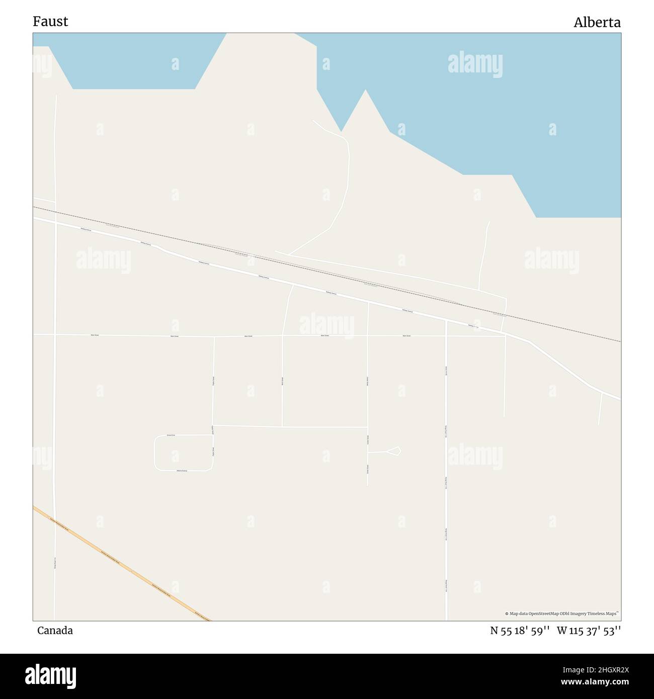 Map of faust alberta hires stock photography and images Alamy