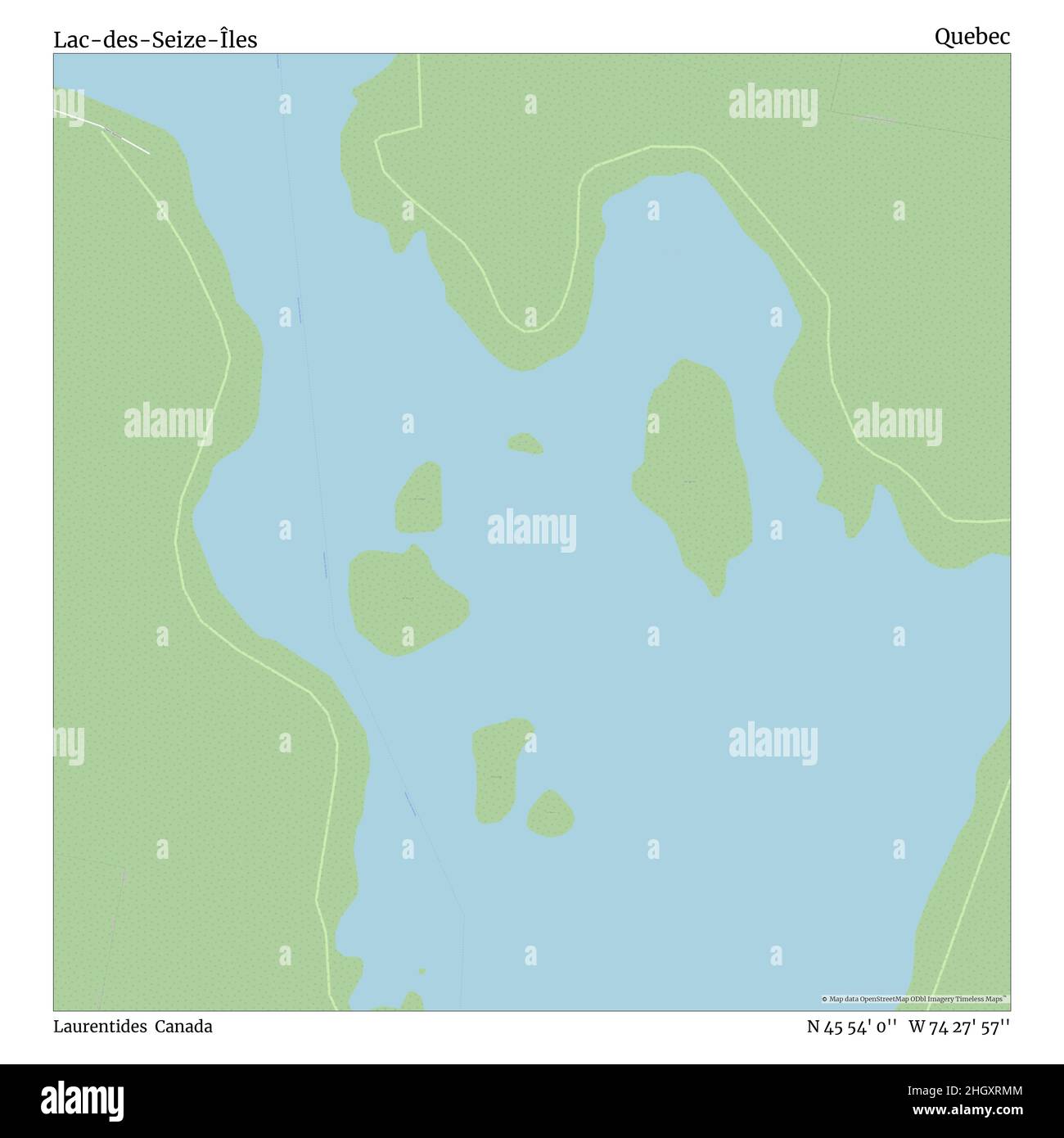 LacdesSeizeÎles, Laurentides, Canada, Quebec, N 45 54' 0'', W 74 27