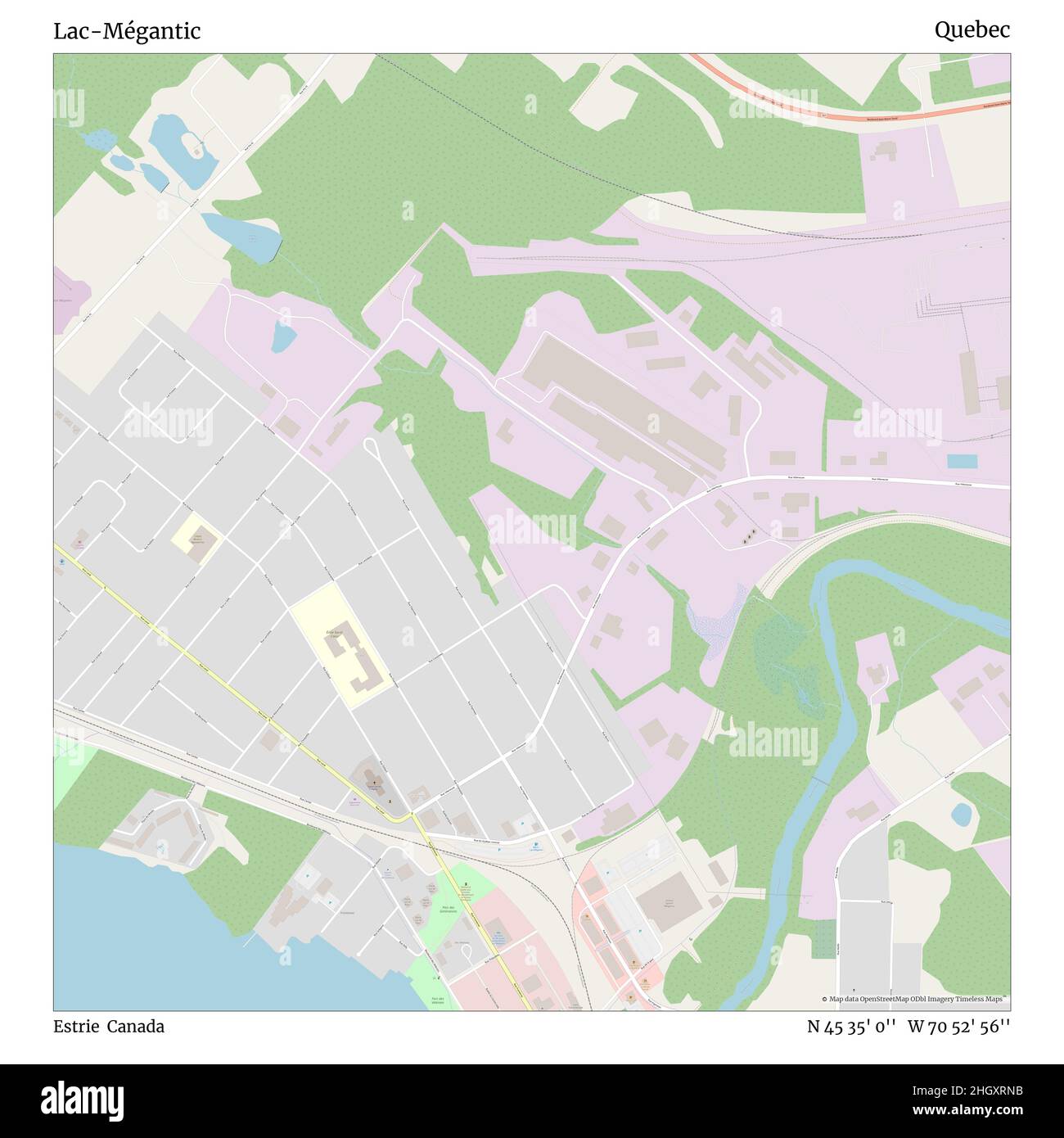 Map of lac megantic Cut Out Stock Images & Pictures Alamy