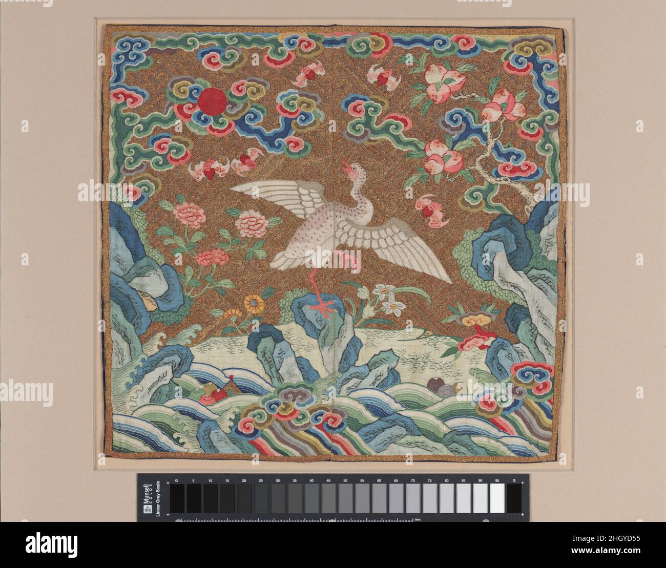 Rank Badge with Bird and Flower Motifs 18th century China. Rank Badge ...