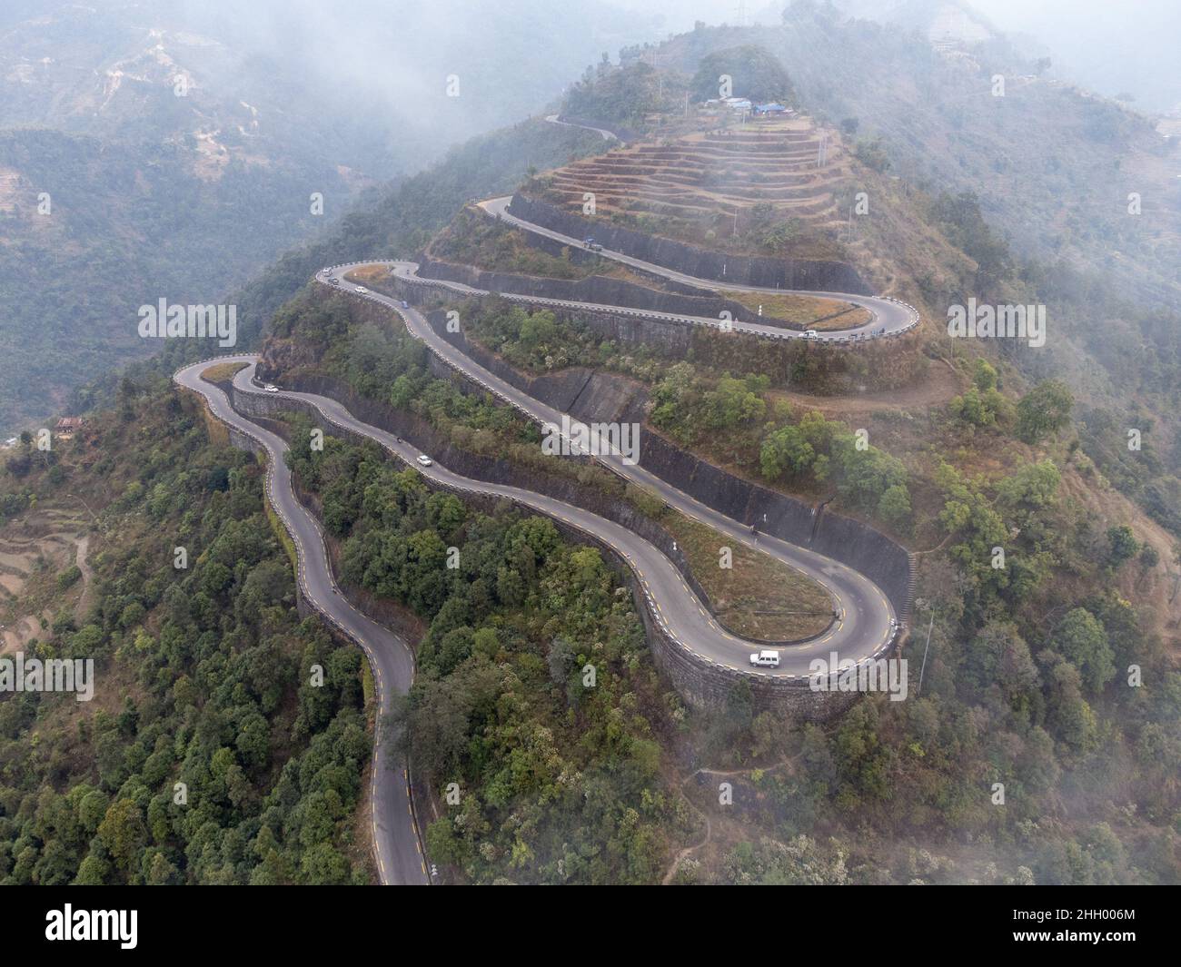 AN aerial view of the BP Highway also known as the Bardibas highway in