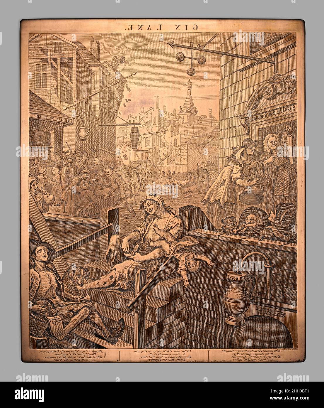 Gin Lane 1751 William Hogarth British. Gin Lane. William Hogarth