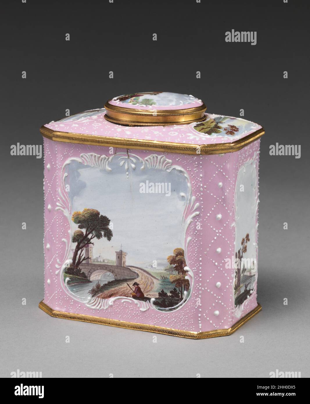 Tea caddy ca. 1770 British, South Staffordshire. Tea caddy. British, South Staffordshire. ca