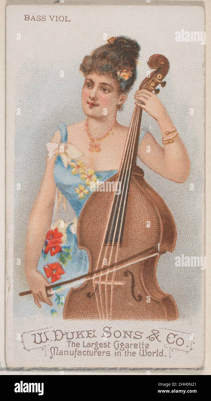 Bass Viol, from the Musical Instruments series (N82) for Duke brand  cigarettes, 1888 Stock Photo - Alamy
