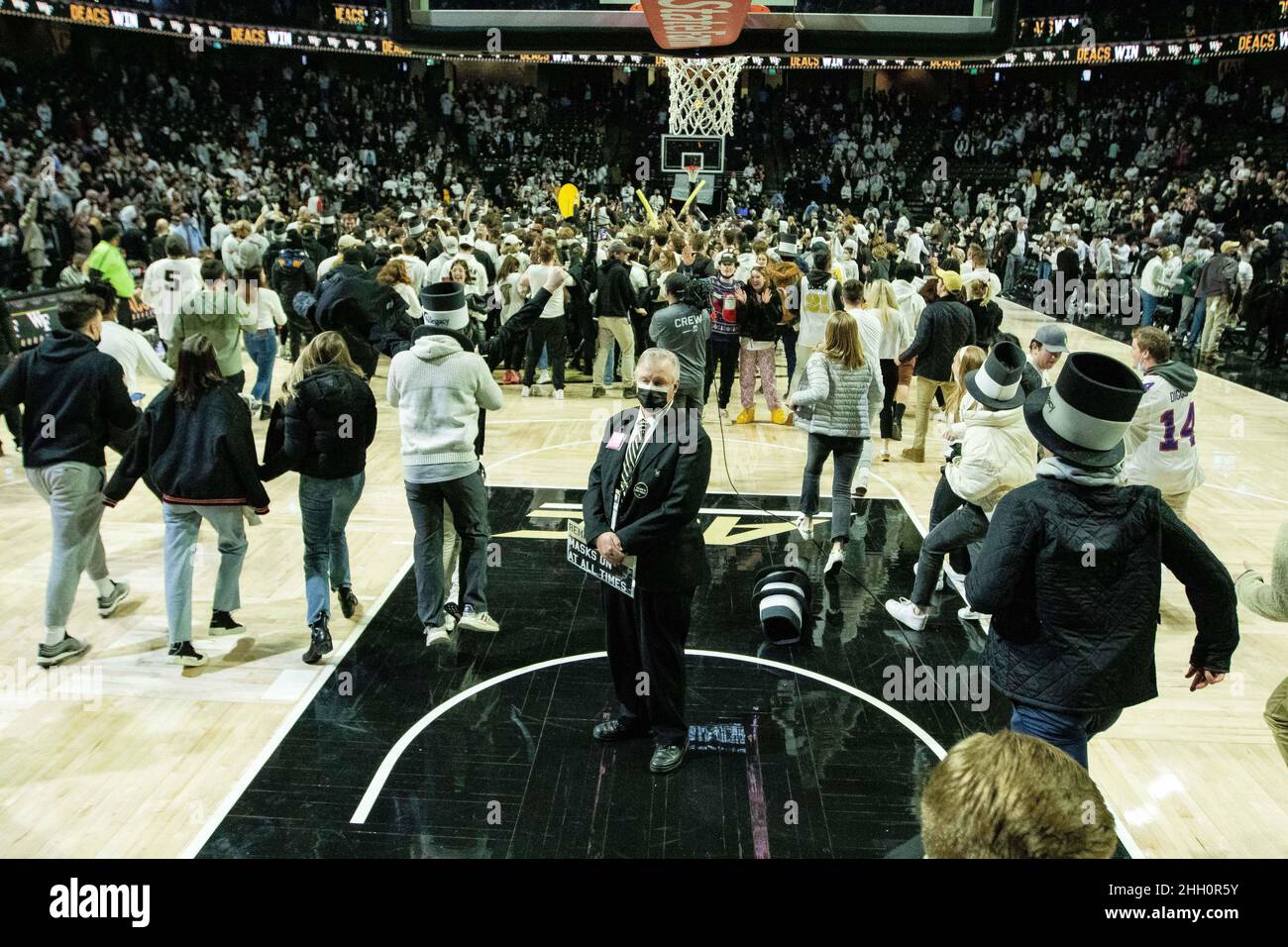 Christmas Concert 2022 Ljvm Winston-Salem, Nc, Usa. 22Nd Jan, 2022. Wake Forest Demon Deacons Students  Rush The Court After Beating North Carolina Tar Heels 98-76 In The Acc  Basketball Matchup At Ljvm Coliseum In Winston-Salem, Nc. (