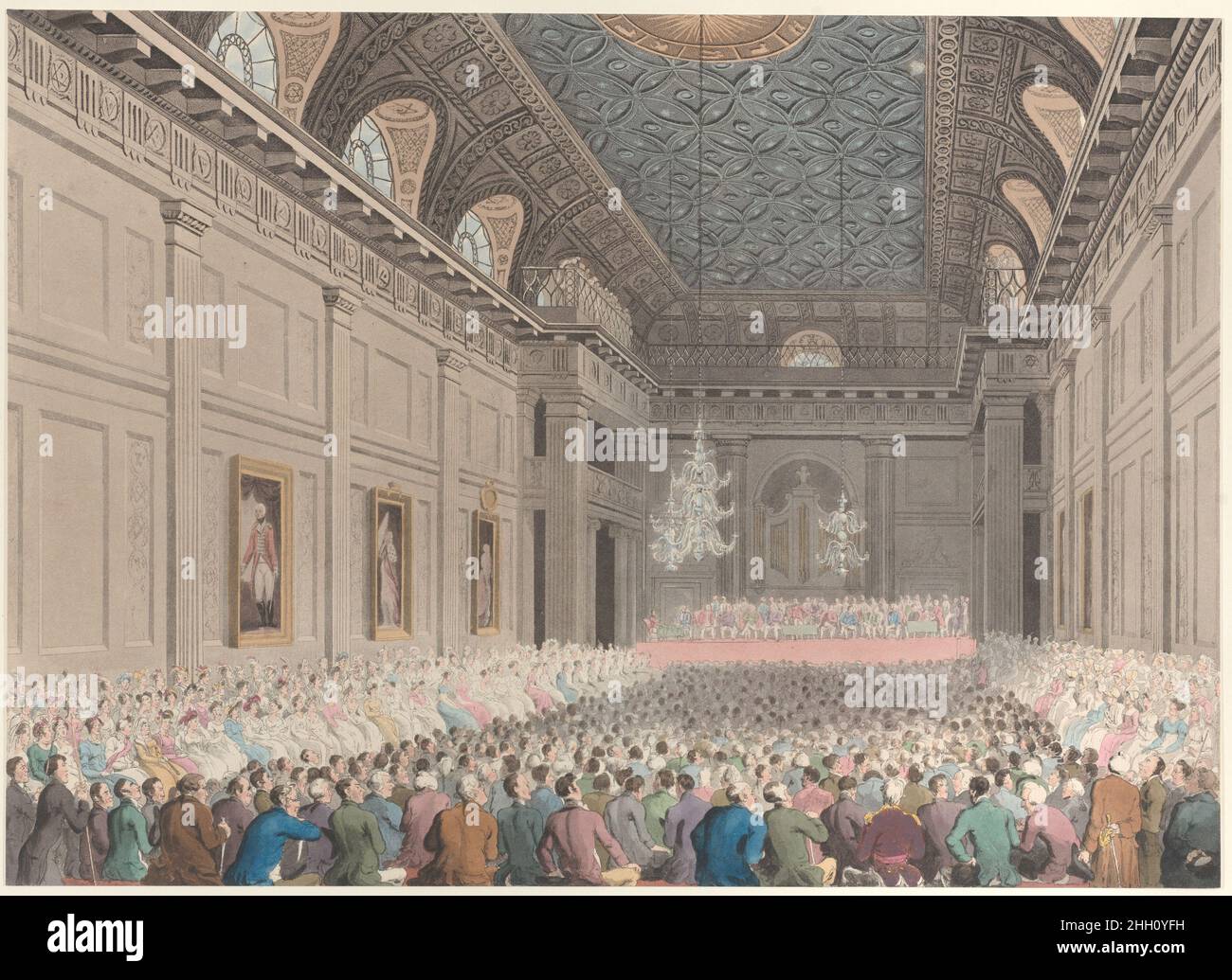 Meeting in Freemasons' Hall, Great Queen Street, London 1800–1820 After (?) Thomas Rowlandson 